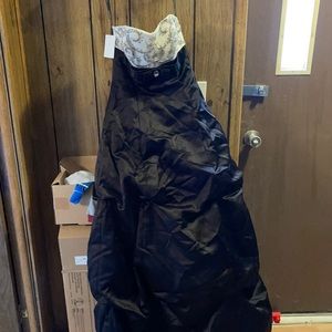 Morgan and Co Long strapless black with ivory top